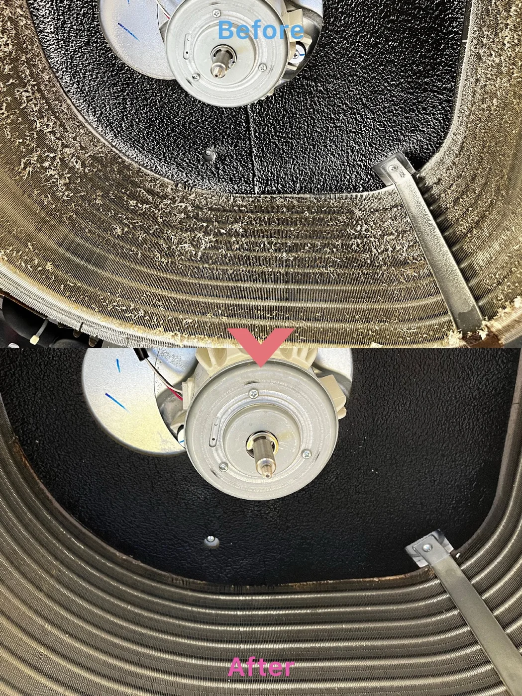 業務用エアコン清掃のビフォーアフター